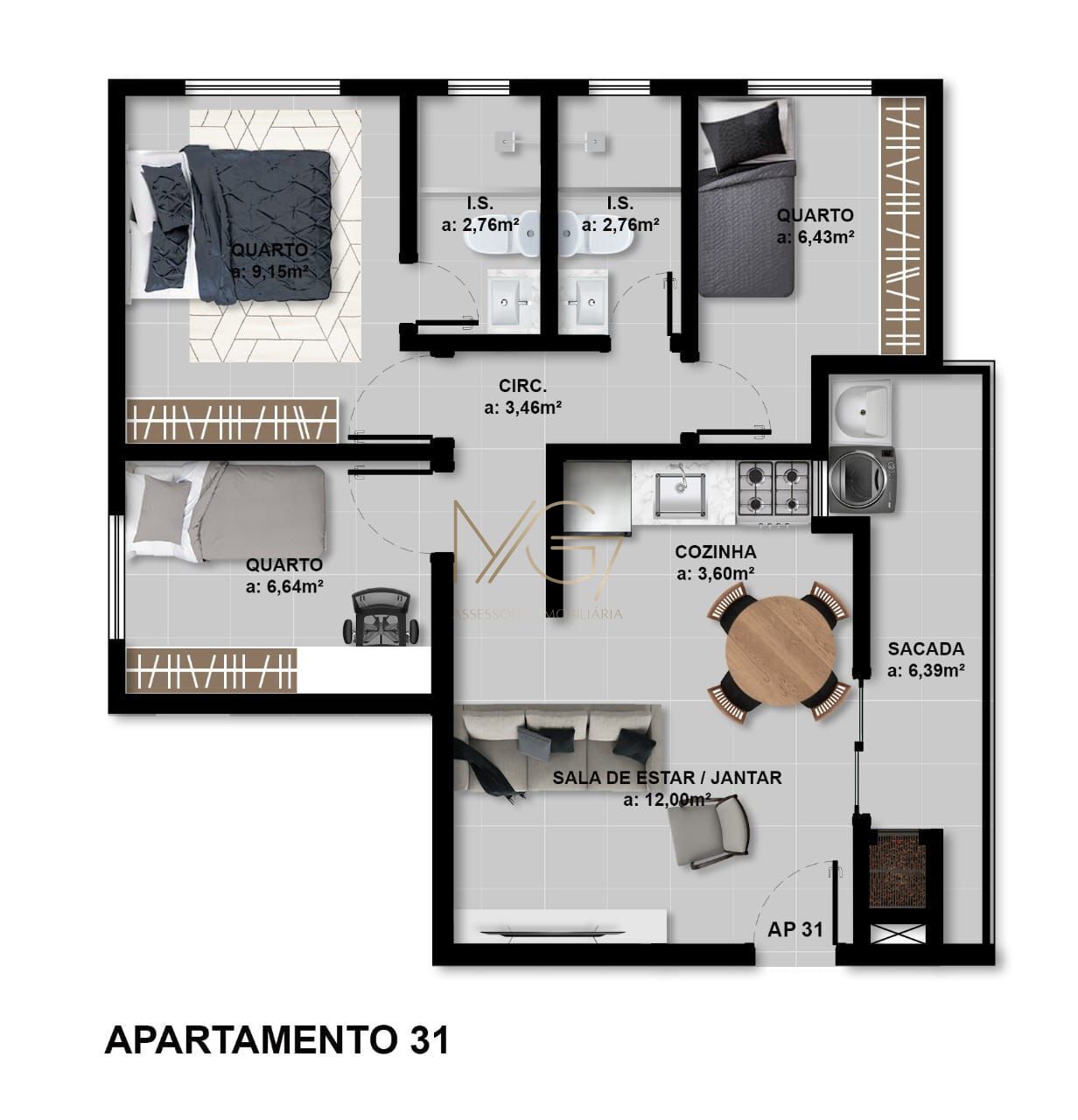 Apartamento à venda com 2 quartos, 54m² - Foto 25