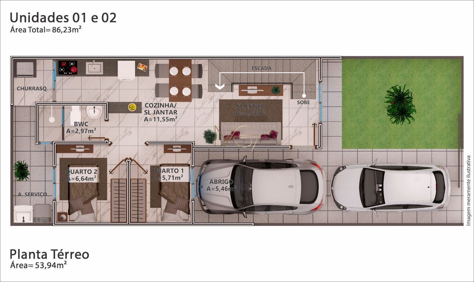 Casa, 3 quartos, 86 m² - Foto 2