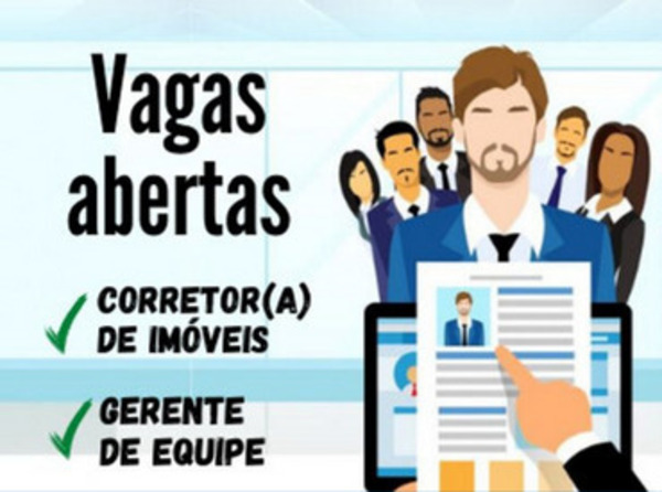 Vagas para Corretores e Gerente de Equipe