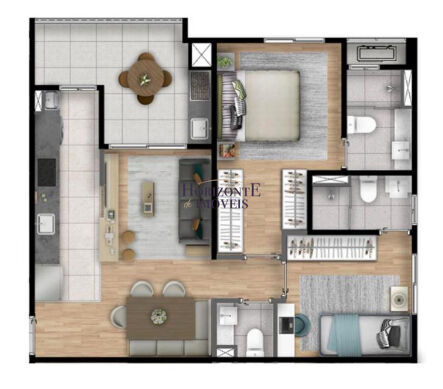 Apartamento, 2 quartos, 66 m² - Foto 8