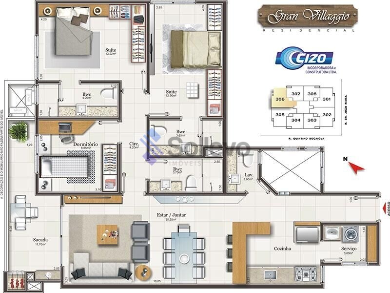 Apartamento à venda com 3 quartos, 116m² - Foto 30