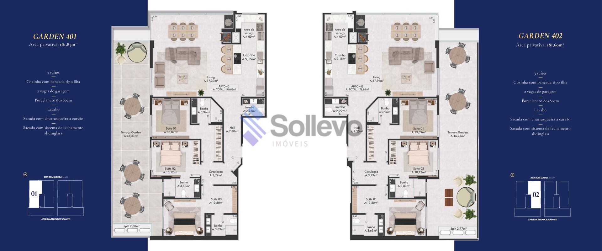 Apartamento à venda com 3 quartos, 181m² - Foto 11