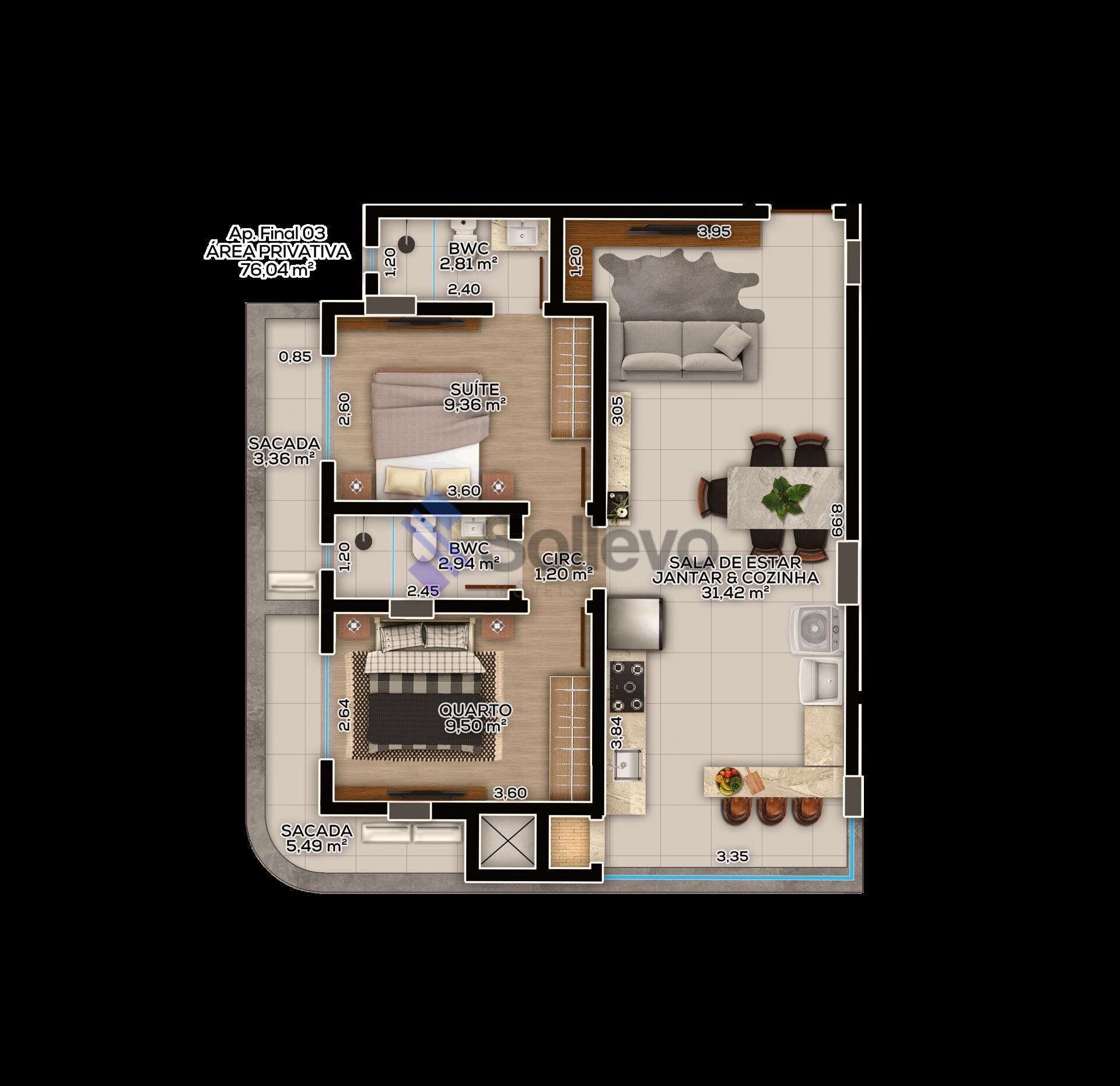 Apartamento à venda com 2 quartos, 76m² - Foto 14