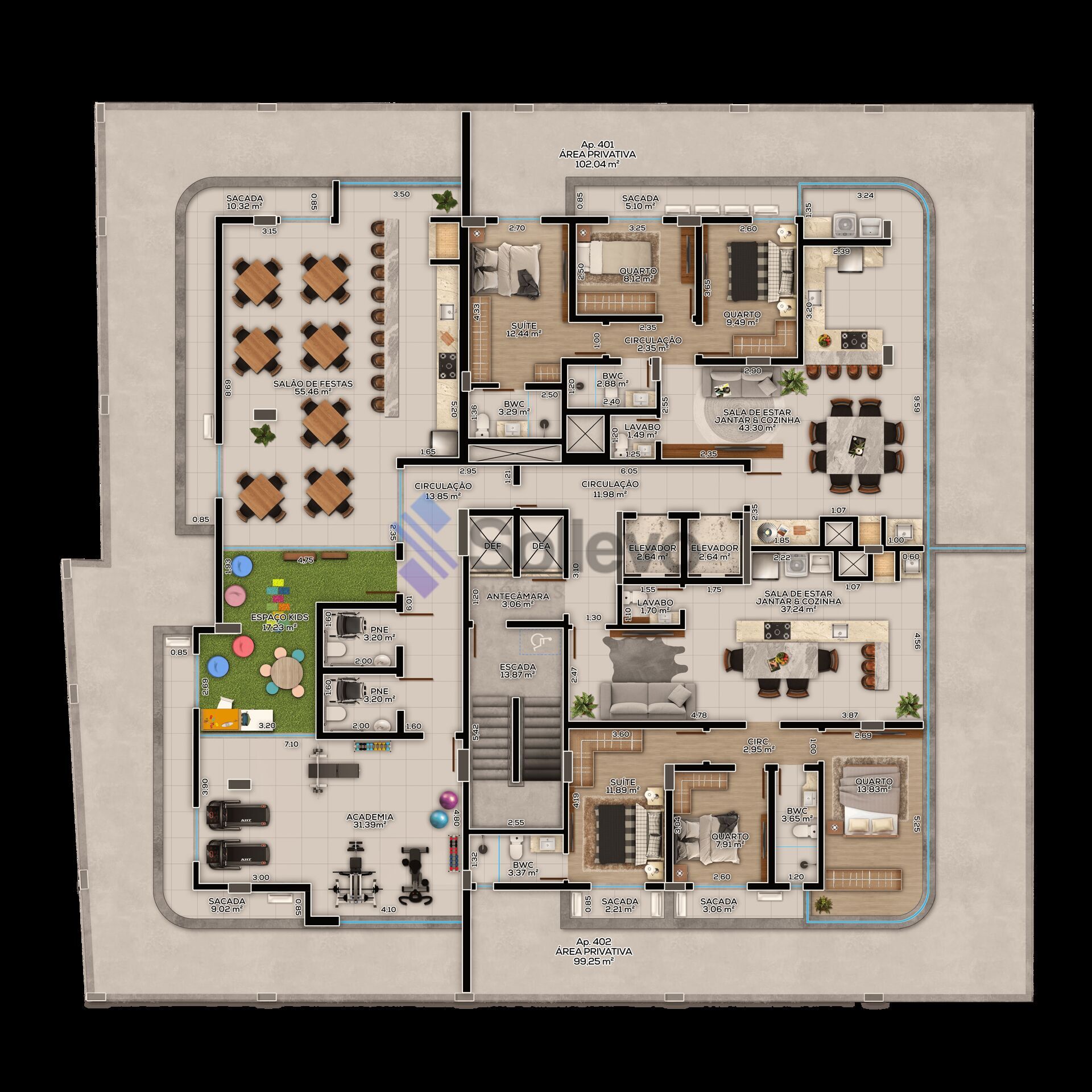 Apartamento à venda com 2 quartos, 76m² - Foto 18