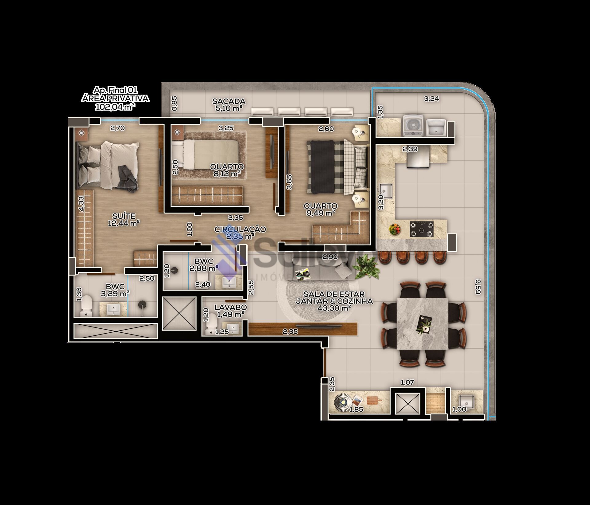 Apartamento à venda com 2 quartos, 76m² - Foto 12