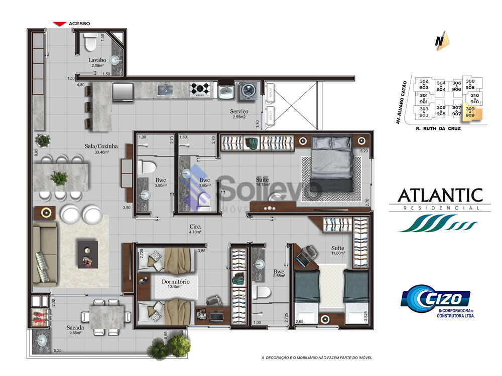 Apartamento à venda com 3 quartos, 109m² - Foto 18