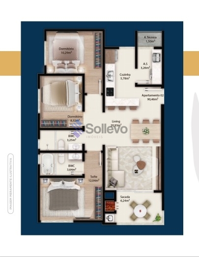 Apartamento à venda com 3 quartos, 90m² - Foto 14