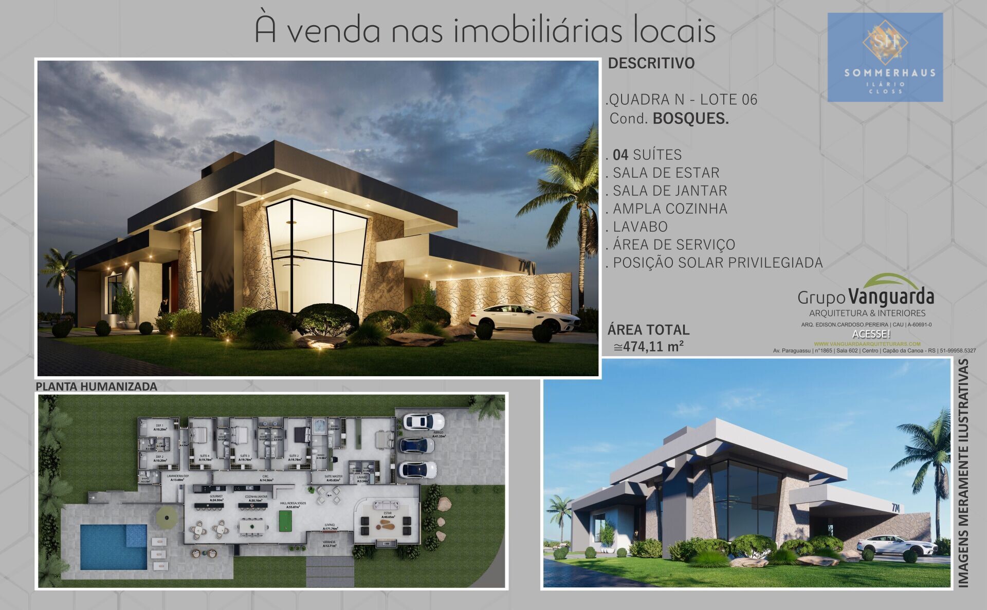 Casa de Condomínio à venda com 4 quartos, 474m² - Foto 3