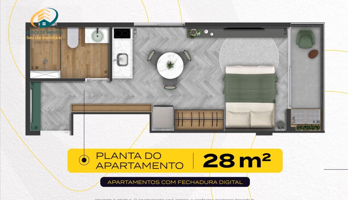 Apartamento à venda com 1 quarto, 24m² - Foto 11