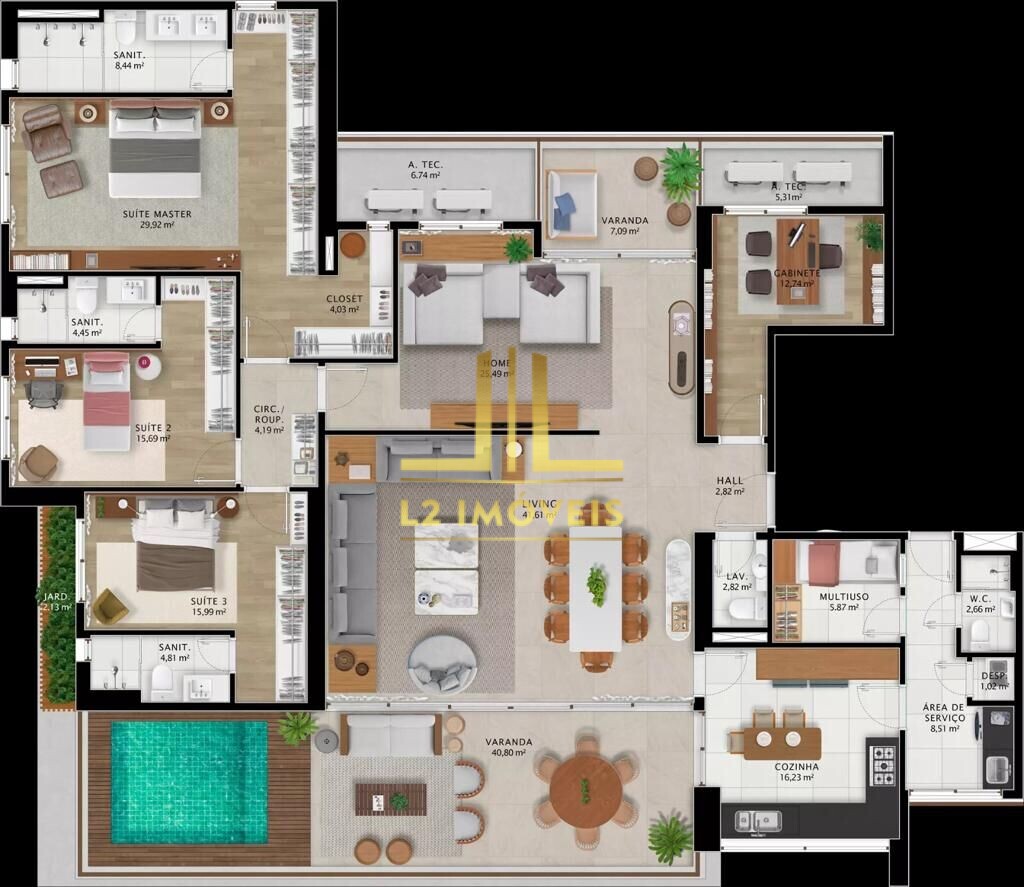 Apartamento à venda com 4 quartos, 225m² - Foto 19