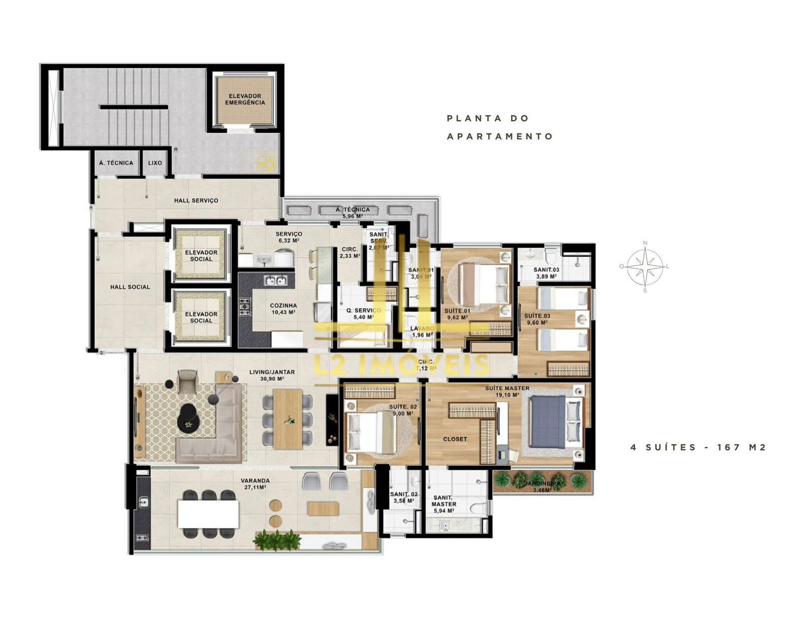 Apartamento - Horto florestal