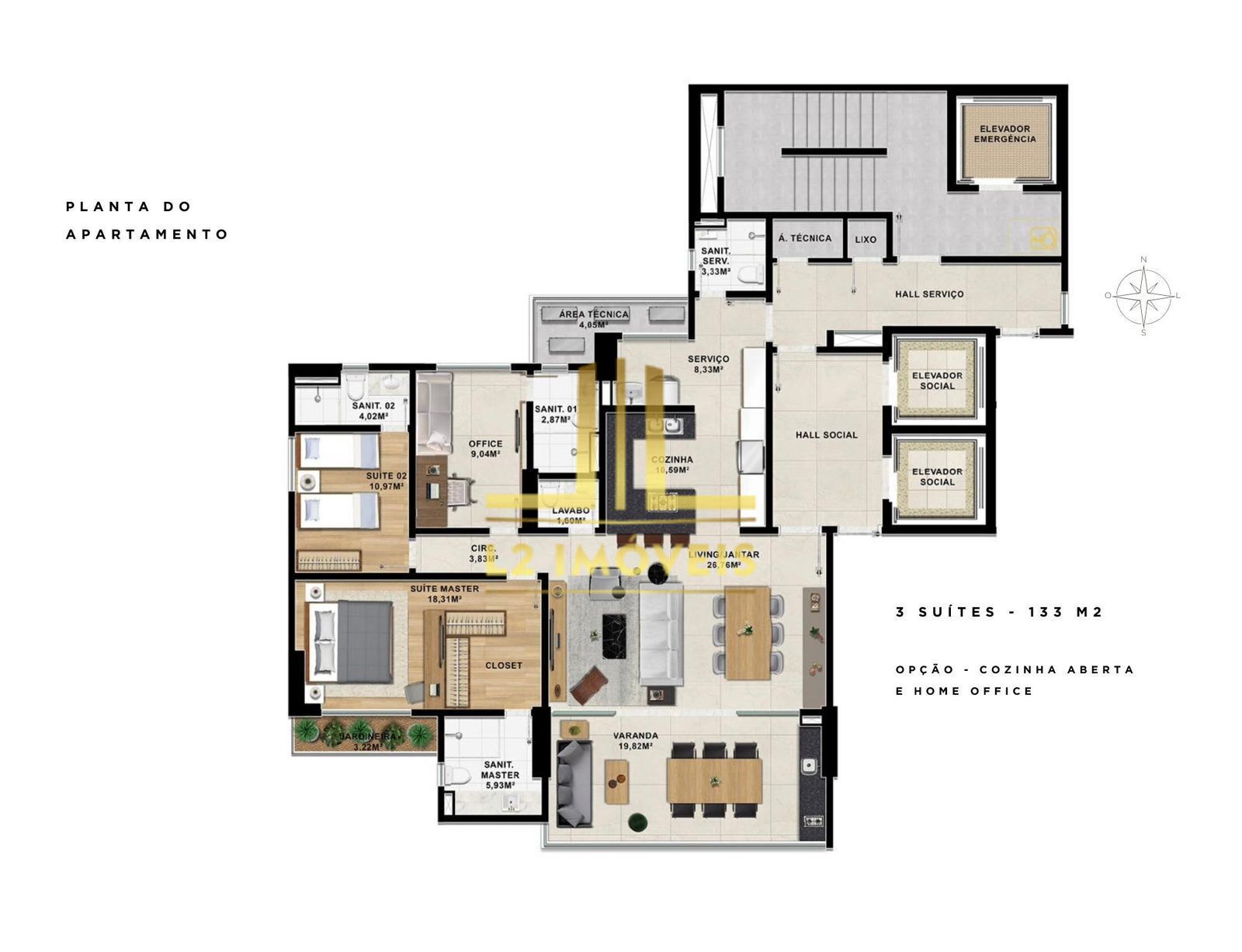 Apartamento - Horto florestal