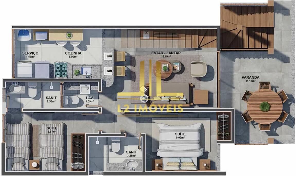 Cobertura, 3 quartos, 138 m² - Foto 16