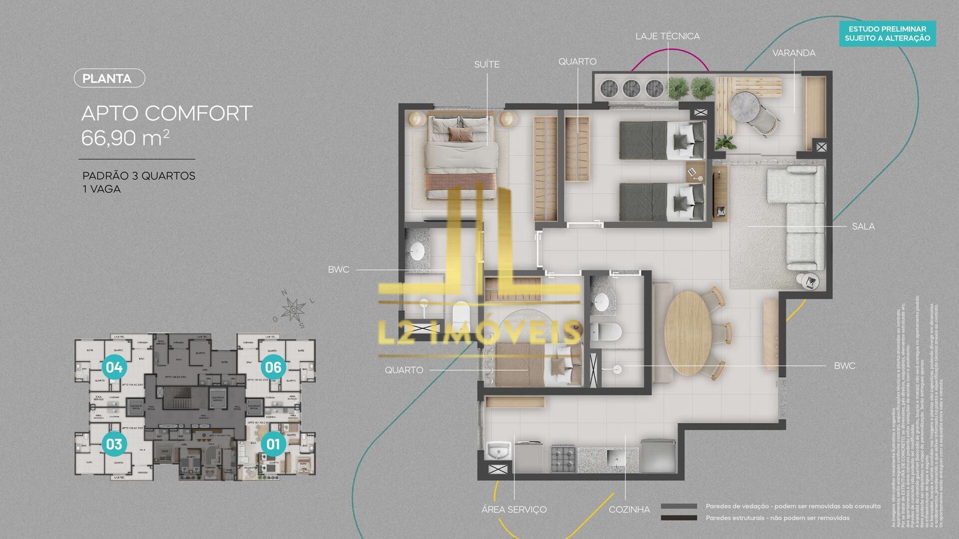 Apartamento, 3 quartos, 66 m² - Foto 11