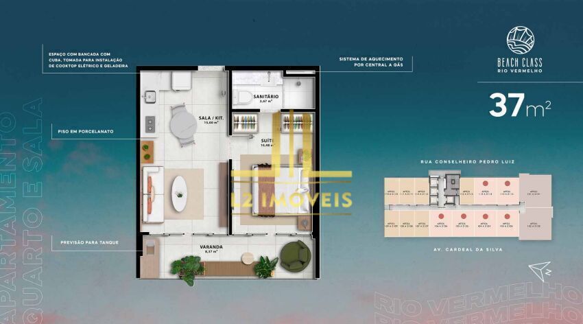 Apartamento à venda com 1 quarto, 37m² - Foto 10