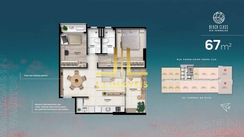 Apartamento à venda com 1 quarto, 37m² - Foto 9