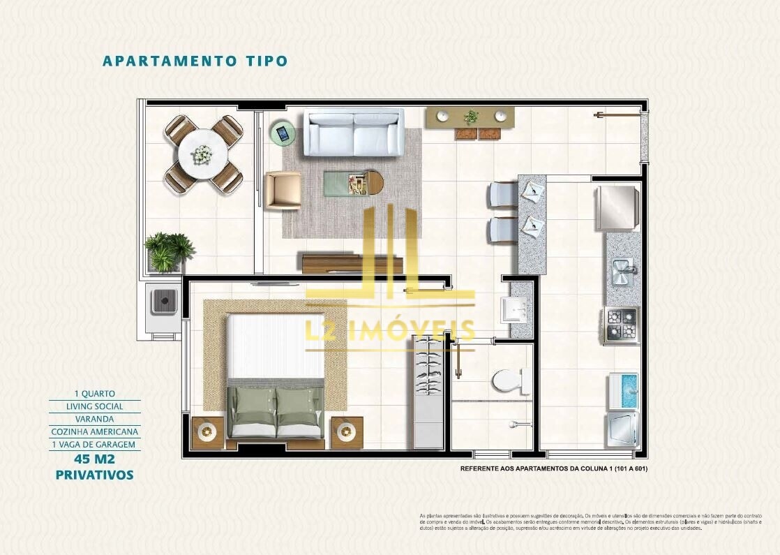 Apartamento à venda com 1 quarto, 45m² - Foto 16