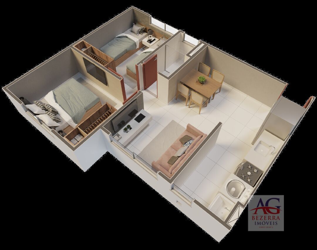 Apartamento à venda com 2 quartos, 40m² - Foto 3