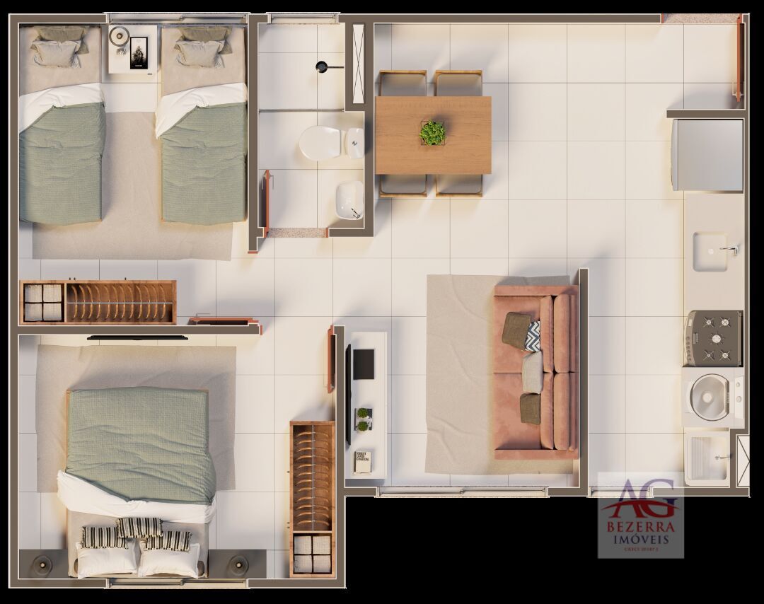 Apartamento à venda com 2 quartos, 40m² - Foto 2