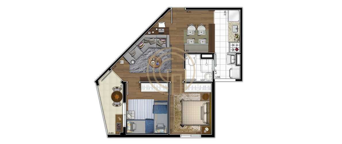 Apartamento, 2 quartos, 52 m² - Foto 32