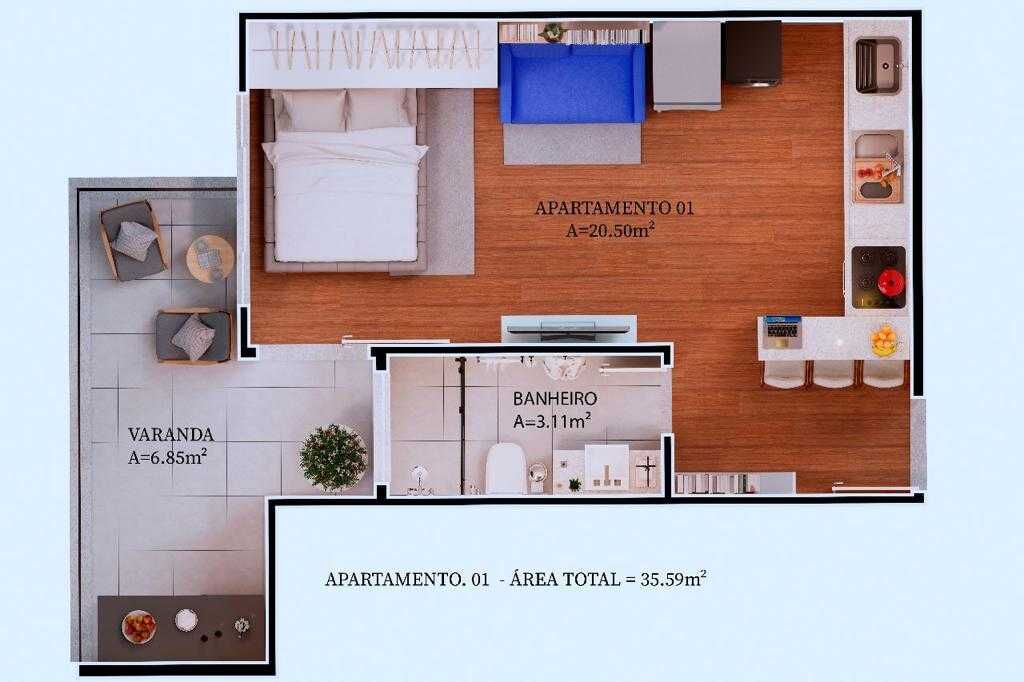 Apartamento à venda com 1 quarto, 26m² - Foto 36