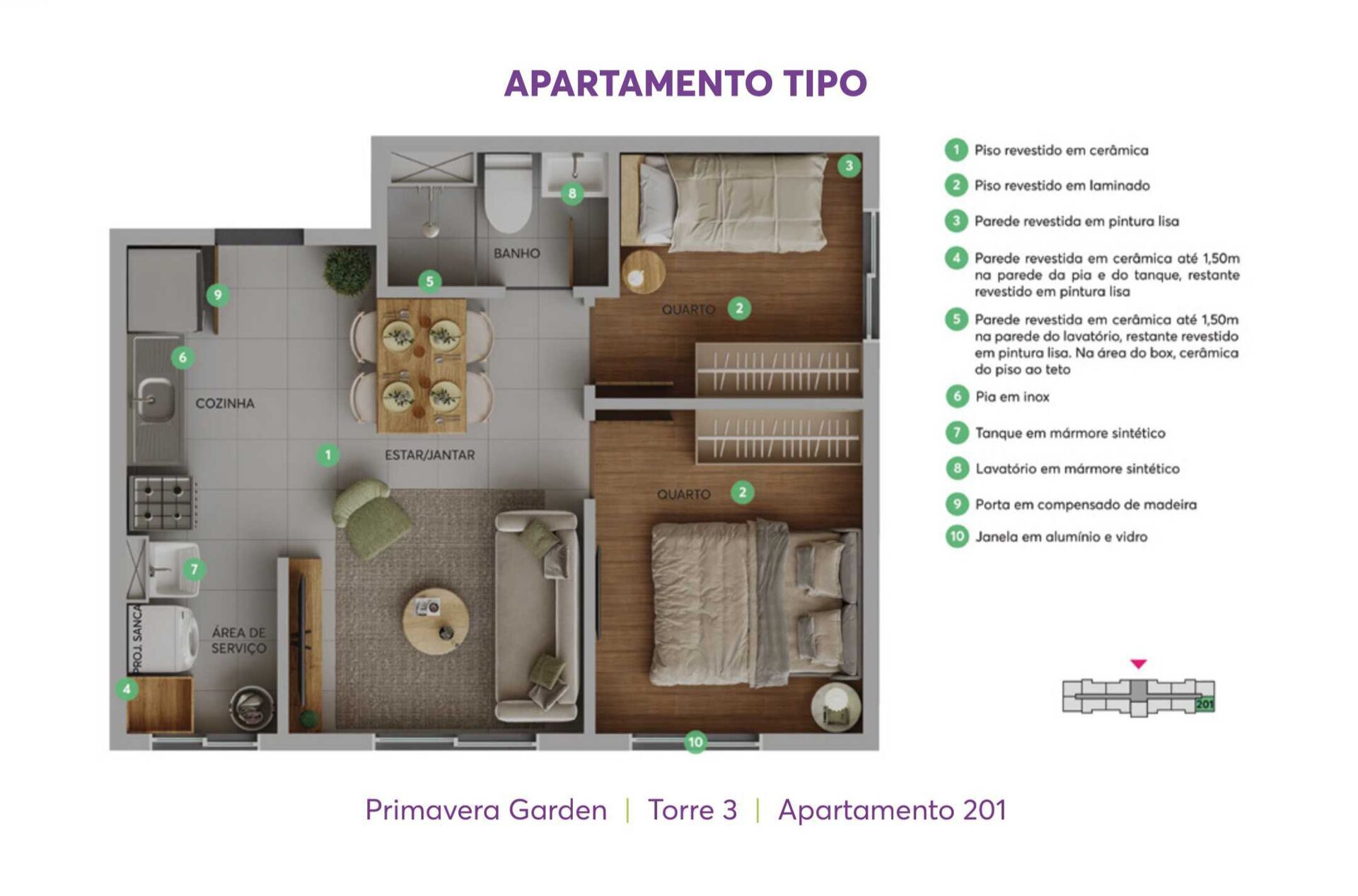 Apartamento à venda com 2 quartos, 36m² - Foto 4