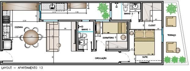 Apartamento, 2 quartos, 56 m² - Foto 2