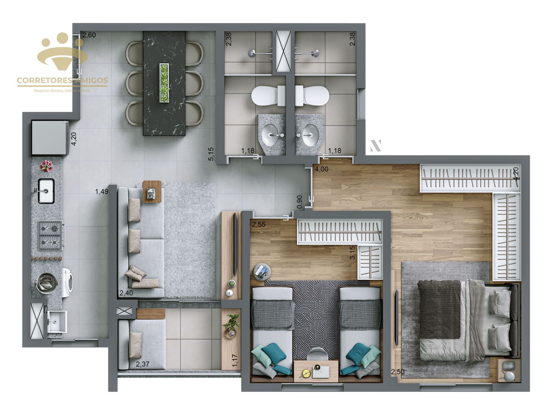 Apartamento, 2 quartos, 69 m² - Foto 14