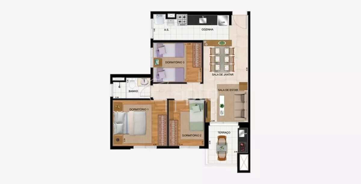 Apartamento, 3 quartos, 65 m² - Foto 5