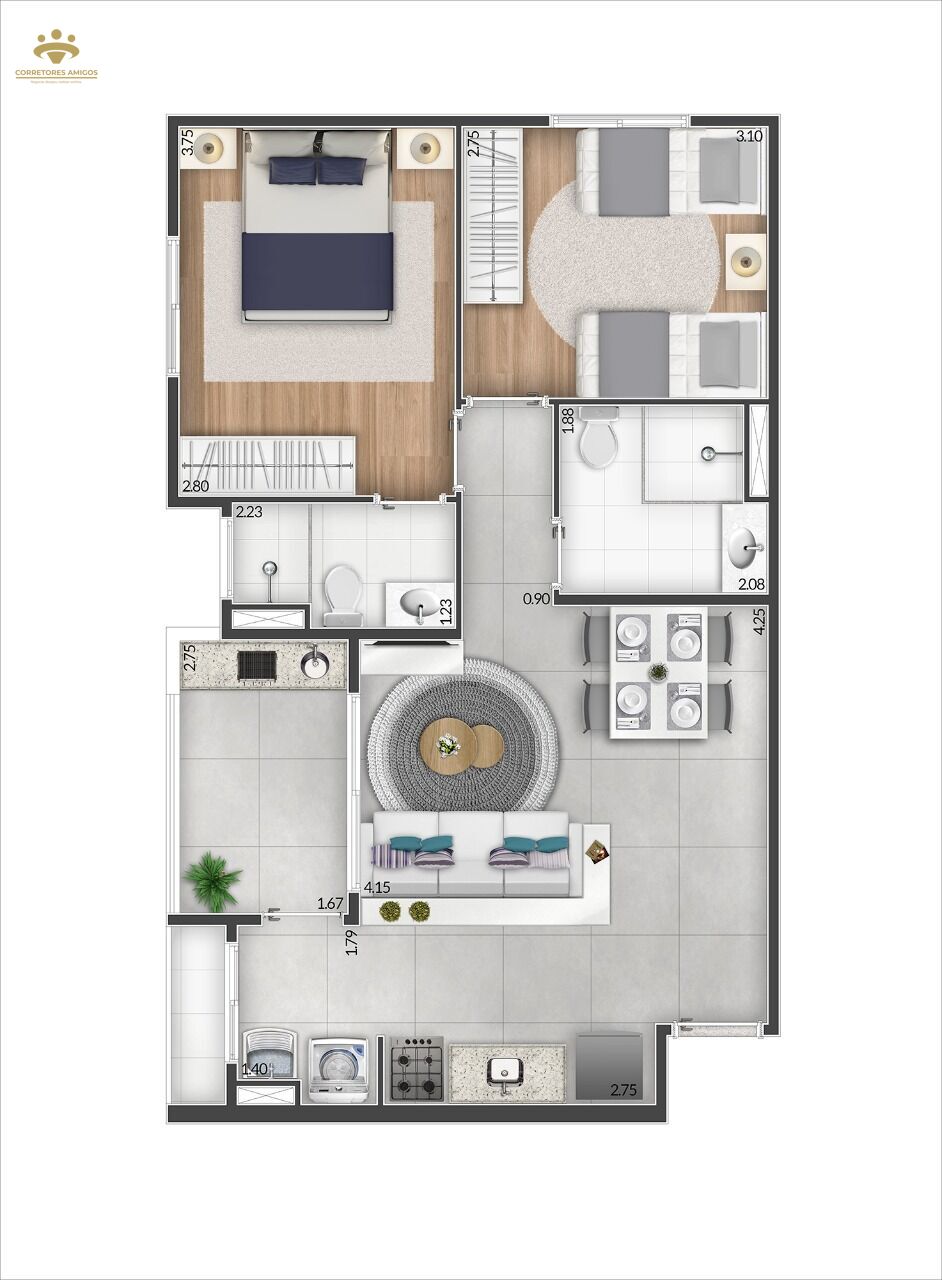 Apartamento, 2 quartos, 58 m² - Foto 16