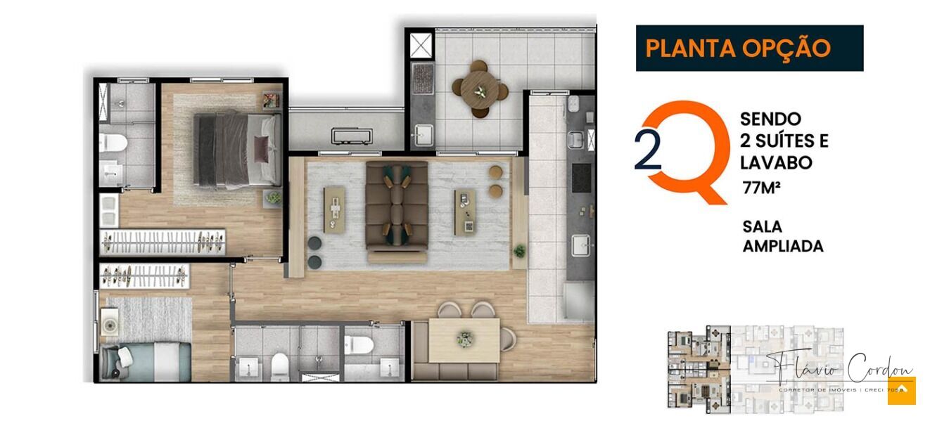 Apartamento à venda com 3 quartos, 77m² - Foto 18