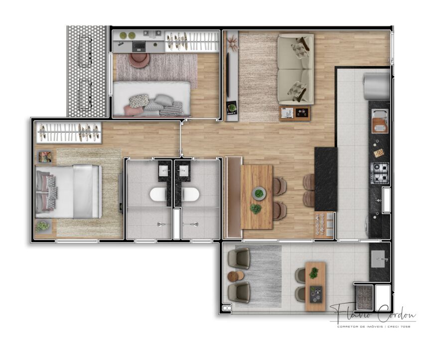 Apartamento à venda com 2 quartos, 65m² - Foto 5