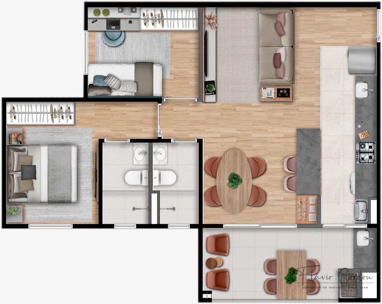 Apartamento à venda com 2 quartos, 65m² - Foto 7