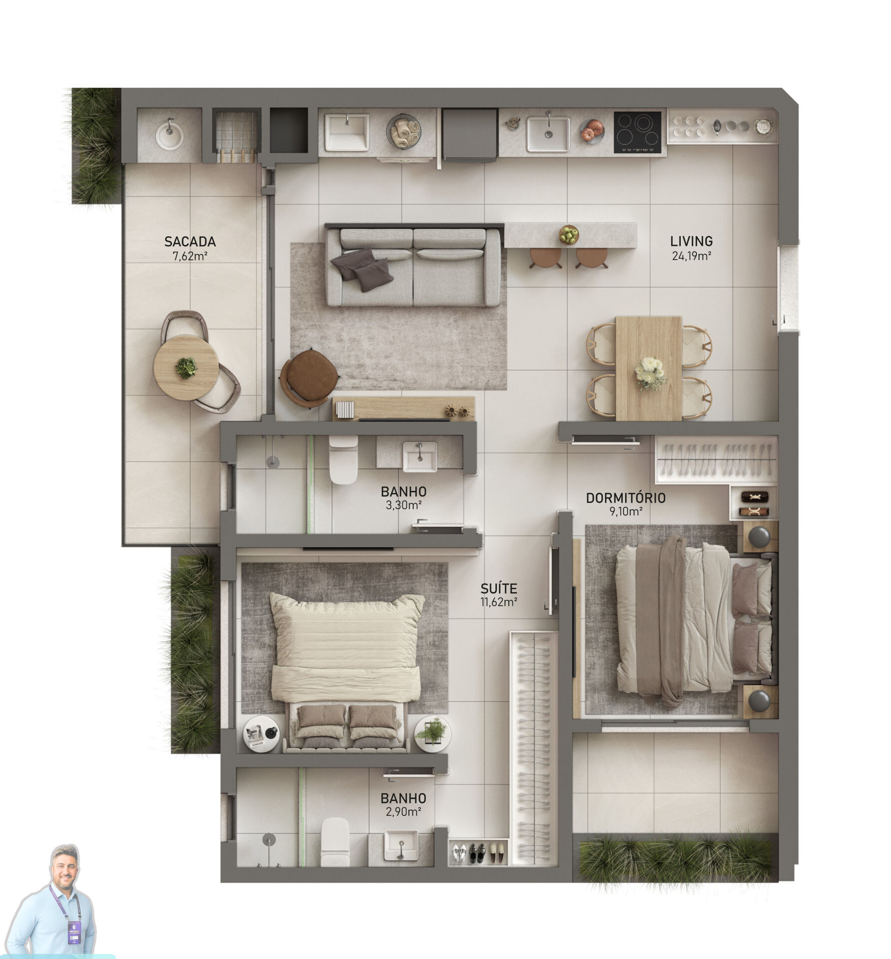 Apartamento, 2 quartos, 70 m² - Foto 26