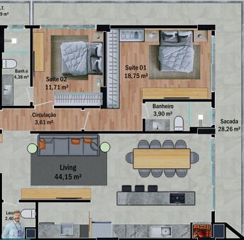 Apartamento, 3 quartos, 165 m² - Foto 9