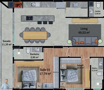 Apartamento, 3 quartos, 146 m² - Foto 9