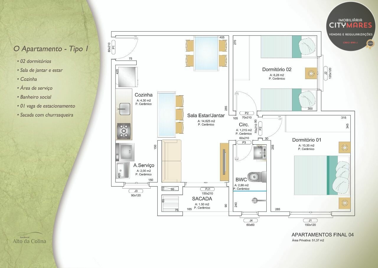 Apartamento, 2 quartos, 53 m² - Foto 28