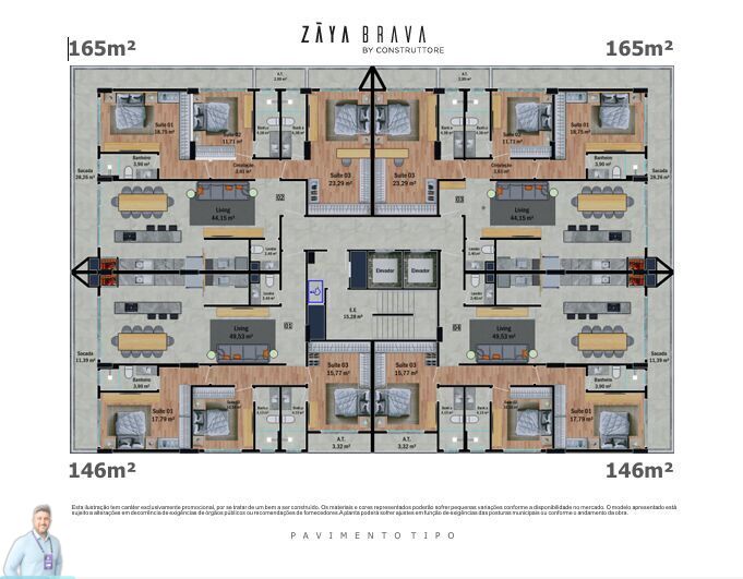 Cobertura, 4 quartos, 330 m² - Foto 17
