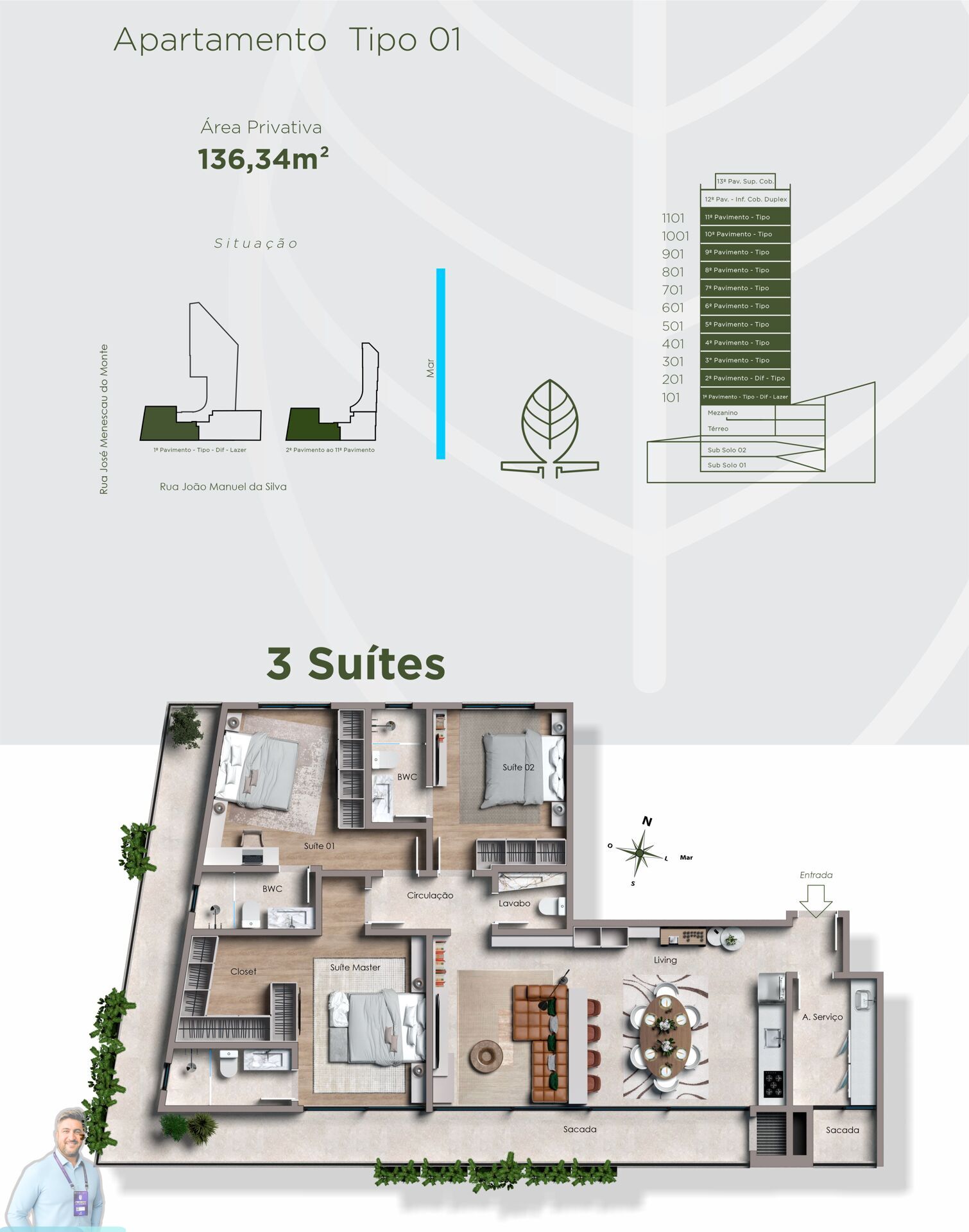 Apartamento, 3 quartos, 137 m² - Foto 18