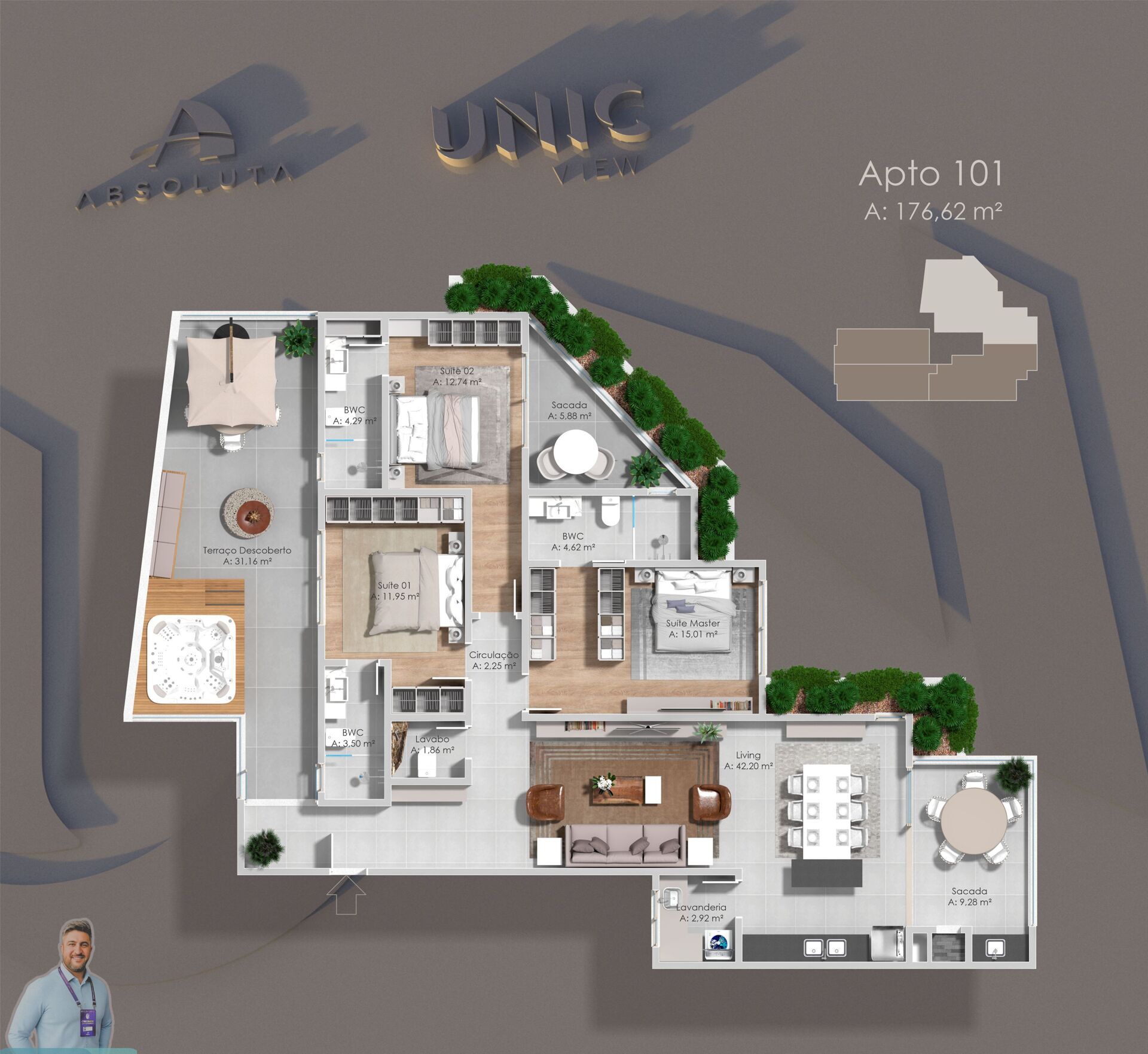 Apartamento, 3 quartos, 168 m² - Foto 28