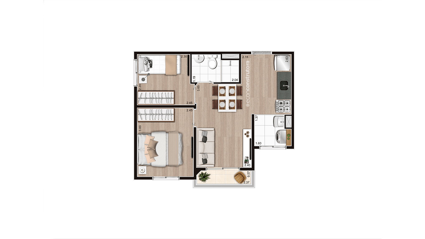 Apartamento à venda com 2 quartos, 37m² - Foto 21