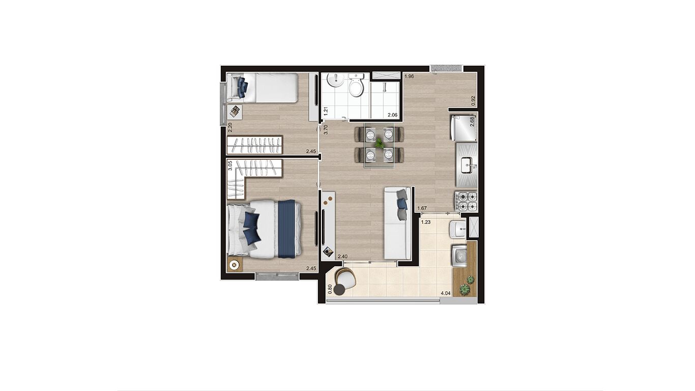 Apartamento à venda com 2 quartos, 42m² - Foto 19