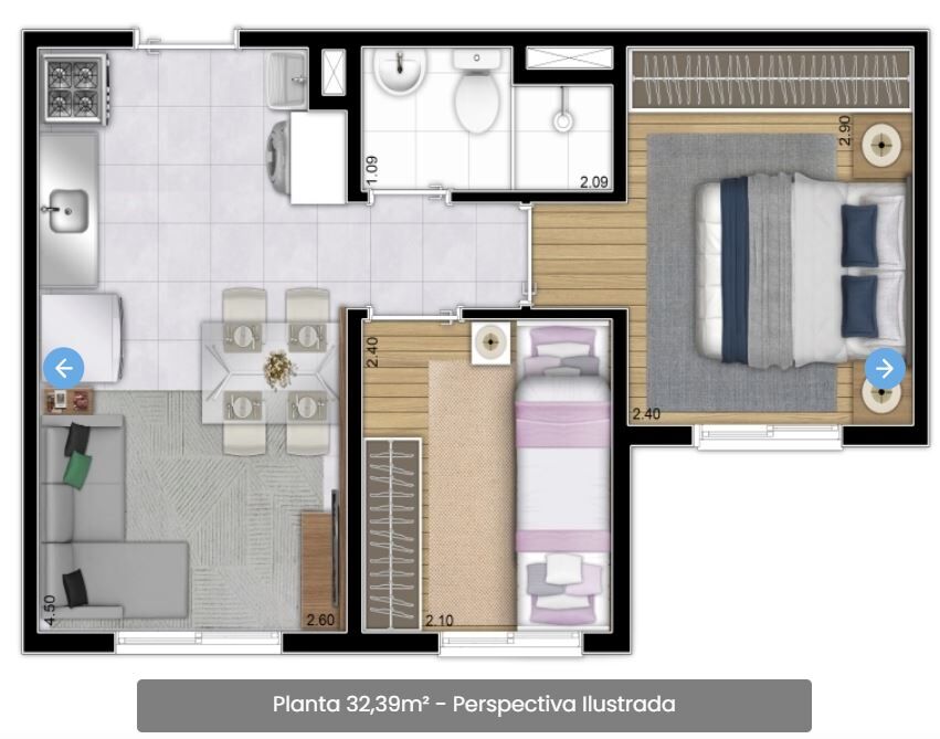 Apartamento à venda com 2 quartos, 32m² - Foto 10