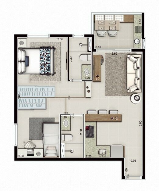 Apartamento à venda com 2 quartos, 54m² - Foto 19