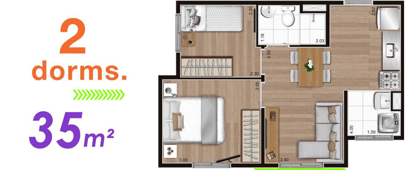 Apartamento à venda com 2 quartos, 35m² - Foto 14