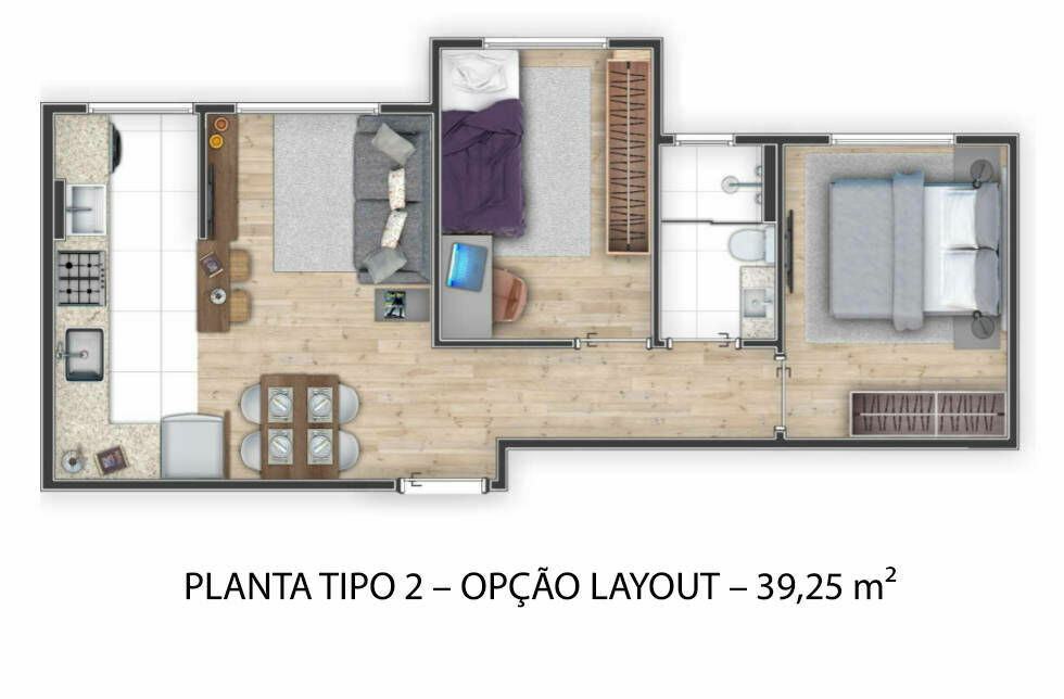 Apartamento à venda com 2 quartos, 42m² - Foto 12