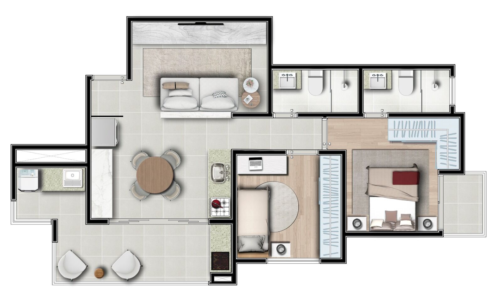 Apartamento à venda com 2 quartos, 67m² - Foto 11