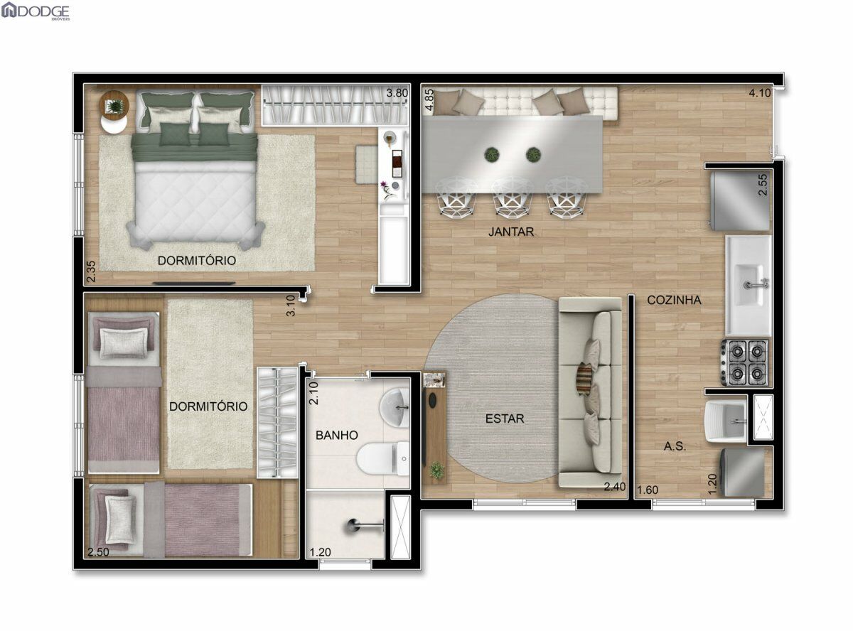 Apartamento à venda com 2 quartos, 43m² - Foto 9