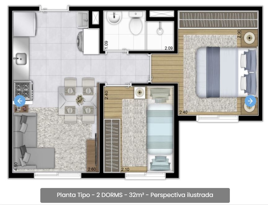 Apartamento à venda com 2 quartos, 32m² - Foto 11