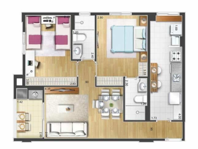 Apartamento à venda com 2 quartos, 66m² - Foto 13